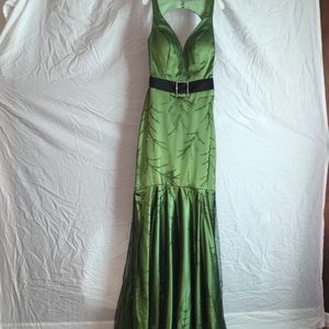 Long open back pageant/prom dress